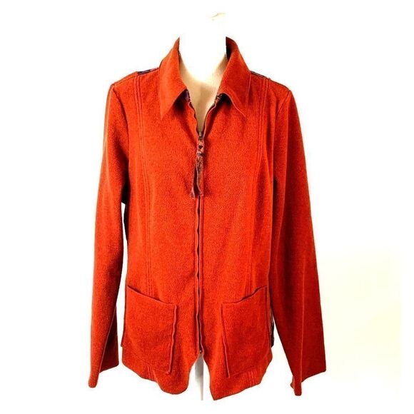 Soft Surroundings Burnt Orange Jacket LARGE - Picture 2 of 14